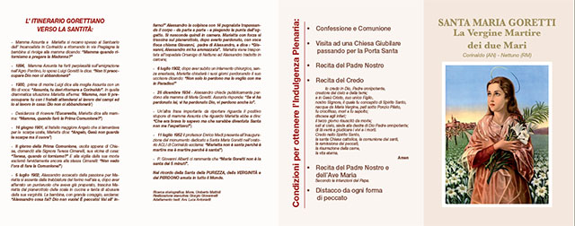 S. MARIA GORETTI la Vergine Martire dei due Mari / Corinaldo (AN) – Nettuno (RM)