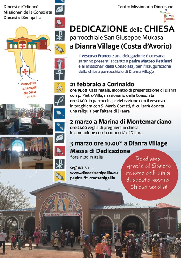 Inaugurazione della Chiesa S. Giuseppe Musaka (Costa d’Avorio) con la reliquia di S. Maria Goretti